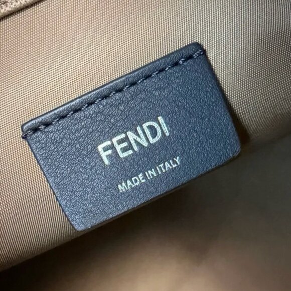 FENDI Technical Fabric Plexiglass FF Medium Fendi Sunshine Shopper Tote Beige - Picture 15 of 16